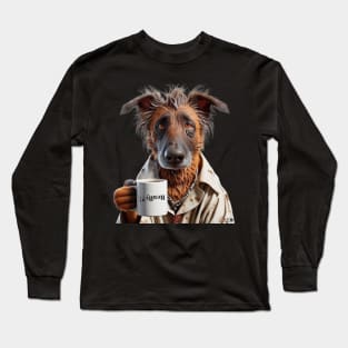 Belgian Malinois Coffee by focusln Long Sleeve T-Shirt